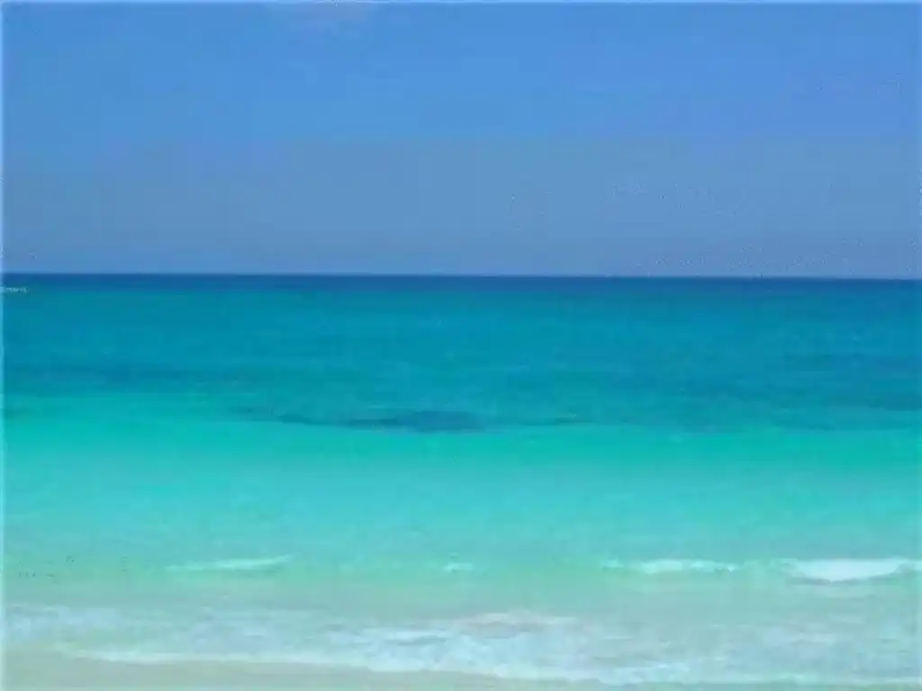 The turquoise Caribbean, with no shore in sight.