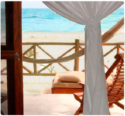 CORAL ROOM OCEAN FRONT VIEW | Azucar Hotel